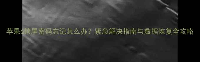 苹果6锁屏密码忘记怎么办紧急解决指南与数据恢复全攻略
