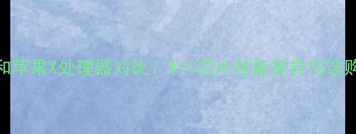苹果8和苹果X处理器对比A11芯片性能差异与选购指南