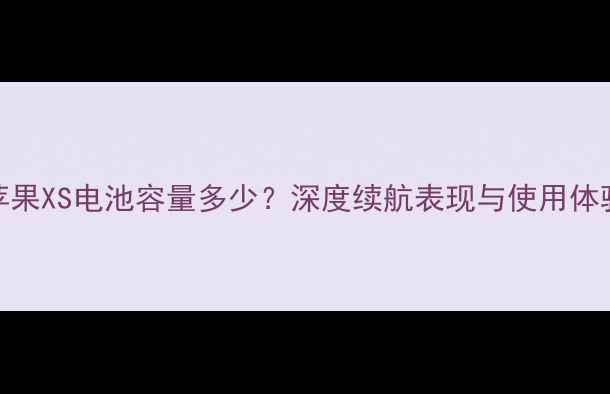 苹果XS电池容量多少深度续航表现与使用体验