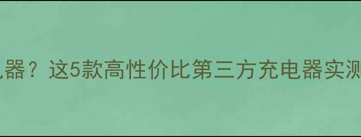 图片 苹果手机不买原装充电器？这5款高性价比第三方充电器实测推荐（附避坑指南）2