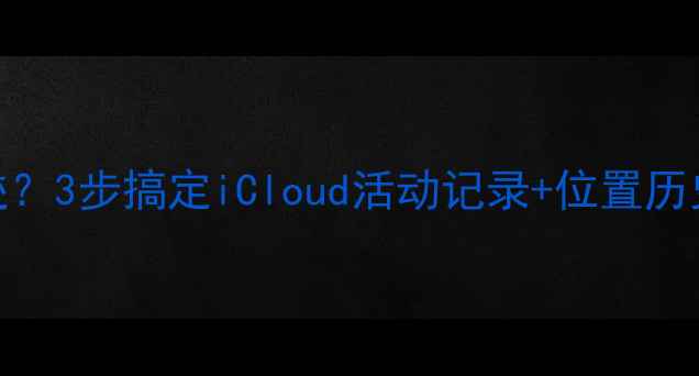 图片 苹果手机如何查看足迹？3步搞定iCloud活动记录+位置历史（附隐私设置指南）
