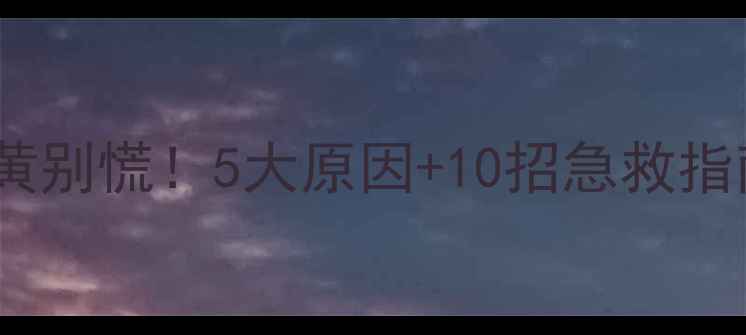 图片 苹果手机屏幕发黄别慌！5大原因+10招急救指南，亲测有效🔥1