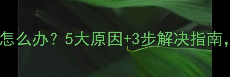 苹果手机屏幕变黑怎么办5大原因3步解决指南附官方维修渠道