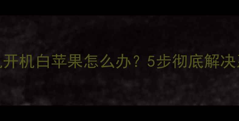图片 苹果手机开机白苹果怎么办？5步彻底解决系统故障
