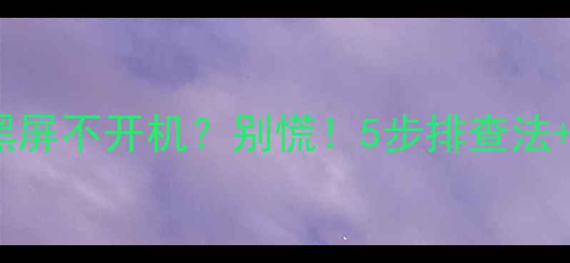 苹果手机突然黑屏不开机别慌5步排查法应急处理指南