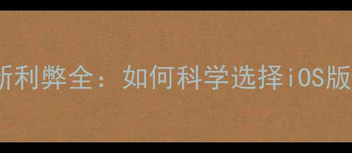 图片 苹果手机系统更新利弊全：如何科学选择iOS版本避免手机损耗2