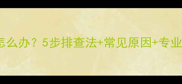 苹果手机连不上WiFi怎么办5步排查法常见原因专业技巧附图文教程
