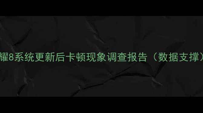 荣耀8系统更新后卡顿现象调查报告数据支撑