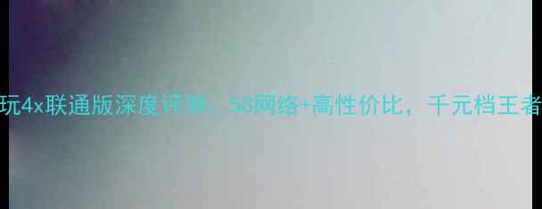 荣耀畅玩4x联通版深度评测5G网络高性价比千元档王者机皇