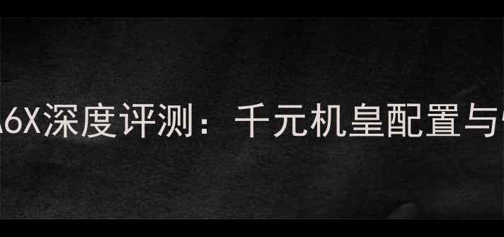 图片 荣耀畅玩6A6X深度评测：千元机皇配置与性价比对比