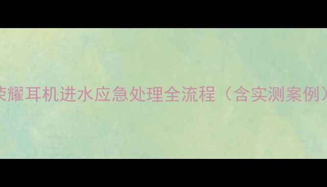 图片 荣耀耳机进水应急处理全流程（含实测案例）