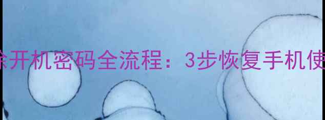 图片 详细教程vivo清除开机密码全流程：3步恢复手机使用，新手必看！1