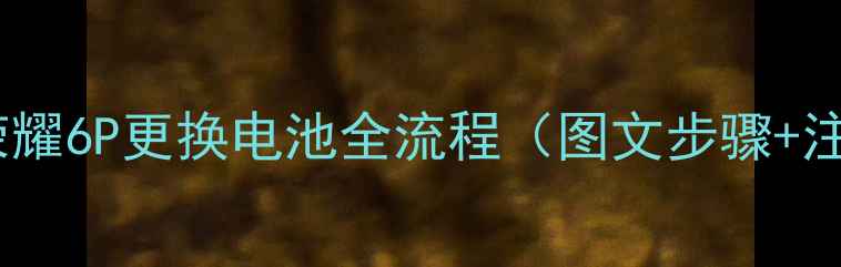 详细教程荣耀6P更换电池全流程图文步骤注意事项