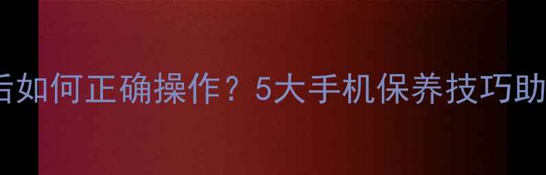 图片 锂电池充满后如何正确操作？5大手机保养技巧助你延长续航2