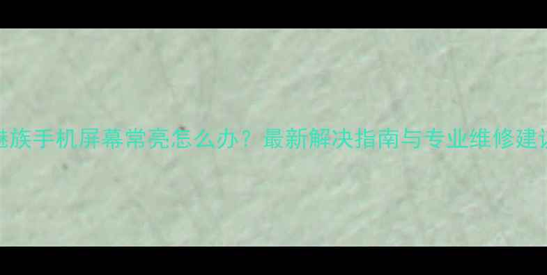 图片 魅族手机屏幕常亮怎么办？最新解决指南与专业维修建议