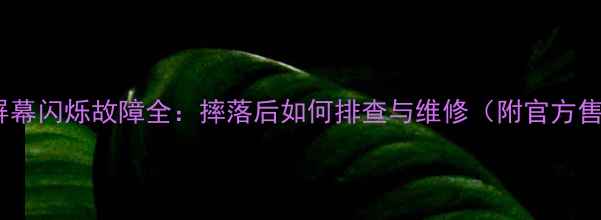 图片 魅族手机屏幕闪烁故障全：摔落后如何排查与维修（附官方售后指南）1