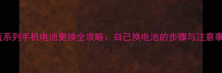 图片 魅蓝系列手机电池更换全攻略：自己换电池的步骤与注意事项2