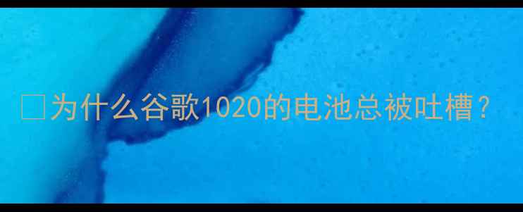 图片 💡为什么谷歌1020的电池总被吐槽？
