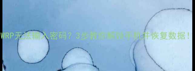 图片 📱TWRP无法输入密码？3步教你解锁手机并恢复数据！🔒2