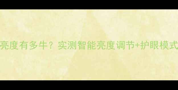 图片 📱iPhone15Pro自适应亮度有多牛？实测智能亮度调节+护眼模式，手机党必看攻略！1