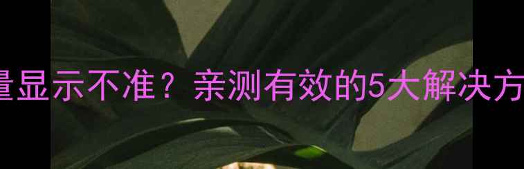 iPhone6电池电量显示不准亲测有效的5大解决方法避坑指南