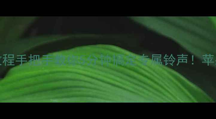 iPhone7自定义铃声教程手把手教你5分钟搞定专属铃声苹果手机铃声设置全攻略