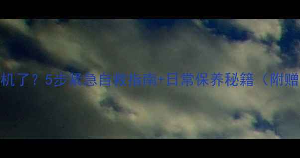 vivo手机没电关机了5步紧急自救指南日常保养秘籍附赠充电急救包清单