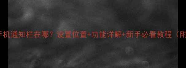 vivo手机通知栏在哪设置位置功能详解新手必看教程附图文