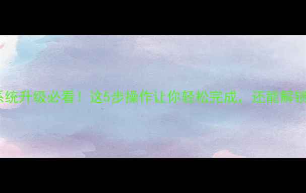 图片 📱乐视手机系统升级必看！这5步操作让你轻松完成，还能解锁隐藏功能🔥1