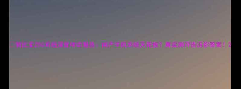 图片 📱努比亚Z50系统深度体验报告：国产手机系统天花板？真实测评告诉你答案！2