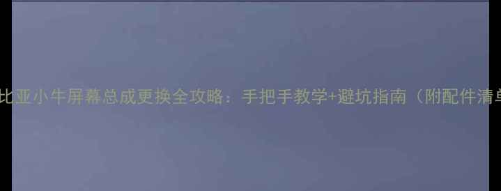 图片 📱努比亚小牛屏幕总成更换全攻略：手把手教学+避坑指南（附配件清单）2
