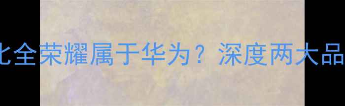 华为荣耀手机对比全荣耀属于华为深度两大品牌差异与选购指南