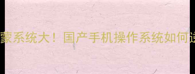 图片 📱华为鸿蒙系统大！国产手机操作系统如何逆袭？🔥1