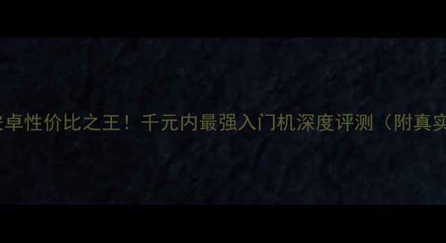 天语W619安卓性价比之王千元内最强入门机深度评测附真实使用体验