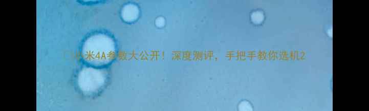 图片 📱小米4A参数大公开！深度测评，手把手教你选机2