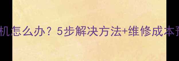 图片 📱小米5黑屏无法开机怎么办？5步解决方法+维修成本预估（附图文教程）