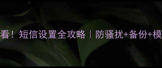 图片 📱小米6用户必看！短信设置全攻略｜防骚扰+备份+模板一网打尽📩2