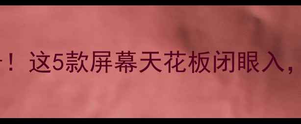 手机屏幕真香警告这5款屏幕天花板闭眼入第3款直屏党狂喜