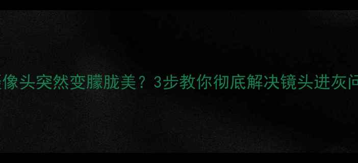 图片 📱手机摄像头突然变朦胧美？3步教你彻底解决镜头进灰问题！✨1