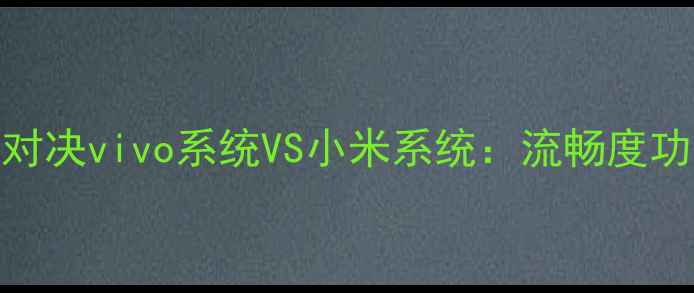 图片 📱手机系统终极对决vivo系统VS小米系统：流畅度功能隐私更新全！