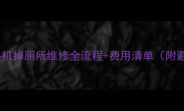 图片 📱救命！手机掉厕所维修全流程+费用清单（附避坑指南）2