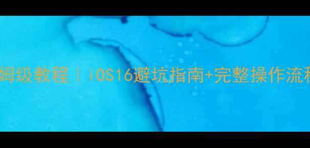 图片 📱苹果6P系统升级保姆级教程｜iOS16避坑指南+完整操作流程（附失败急救包）1