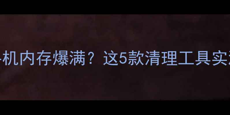 苹果手机内存爆满这5款清理工具实测推荐