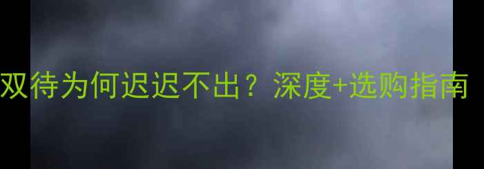 苹果手机双卡双待为何迟迟不出深度选购指南附避坑攻略