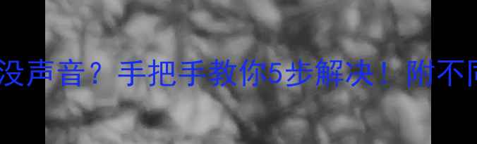 图片 📱苹果手机摄像没声音？手把手教你5步解决！附不同机型排查指南1