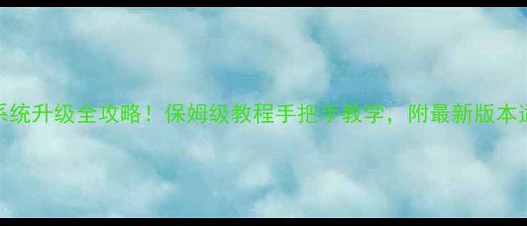 金立金刚系统升级全攻略保姆级教程手把手教学附最新版本适配机型清单