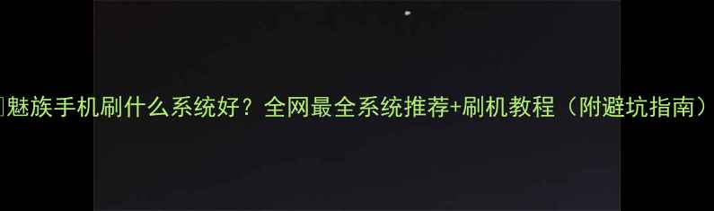 图片 📱魅族手机刷什么系统好？全网最全系统推荐+刷机教程（附避坑指南）1