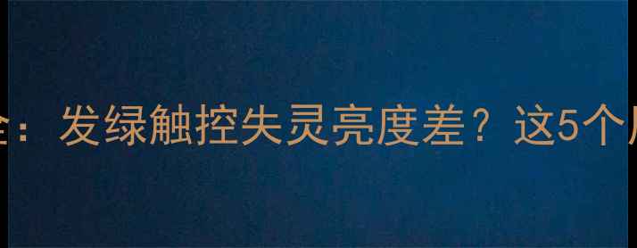 魅蓝E5G屏幕问题全发绿触控失灵亮度差这5个原因解决方案速存