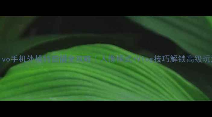 vivo手机外模特拍摄全攻略人像模式Vlog技巧解锁高级玩法