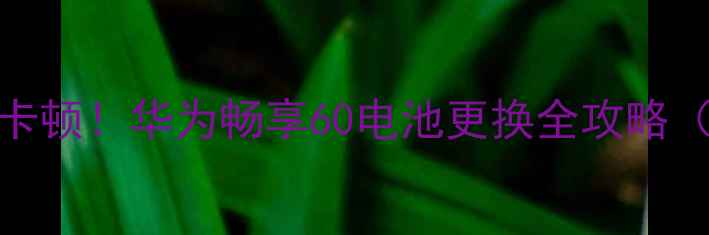 畅玩4小时不卡顿华为畅享60电池更换全攻略附避坑指南